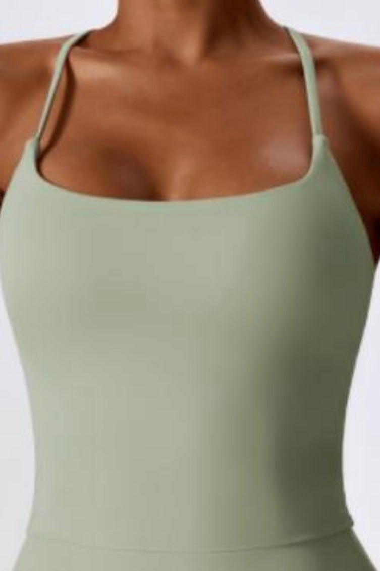 Top à bretelles sauge