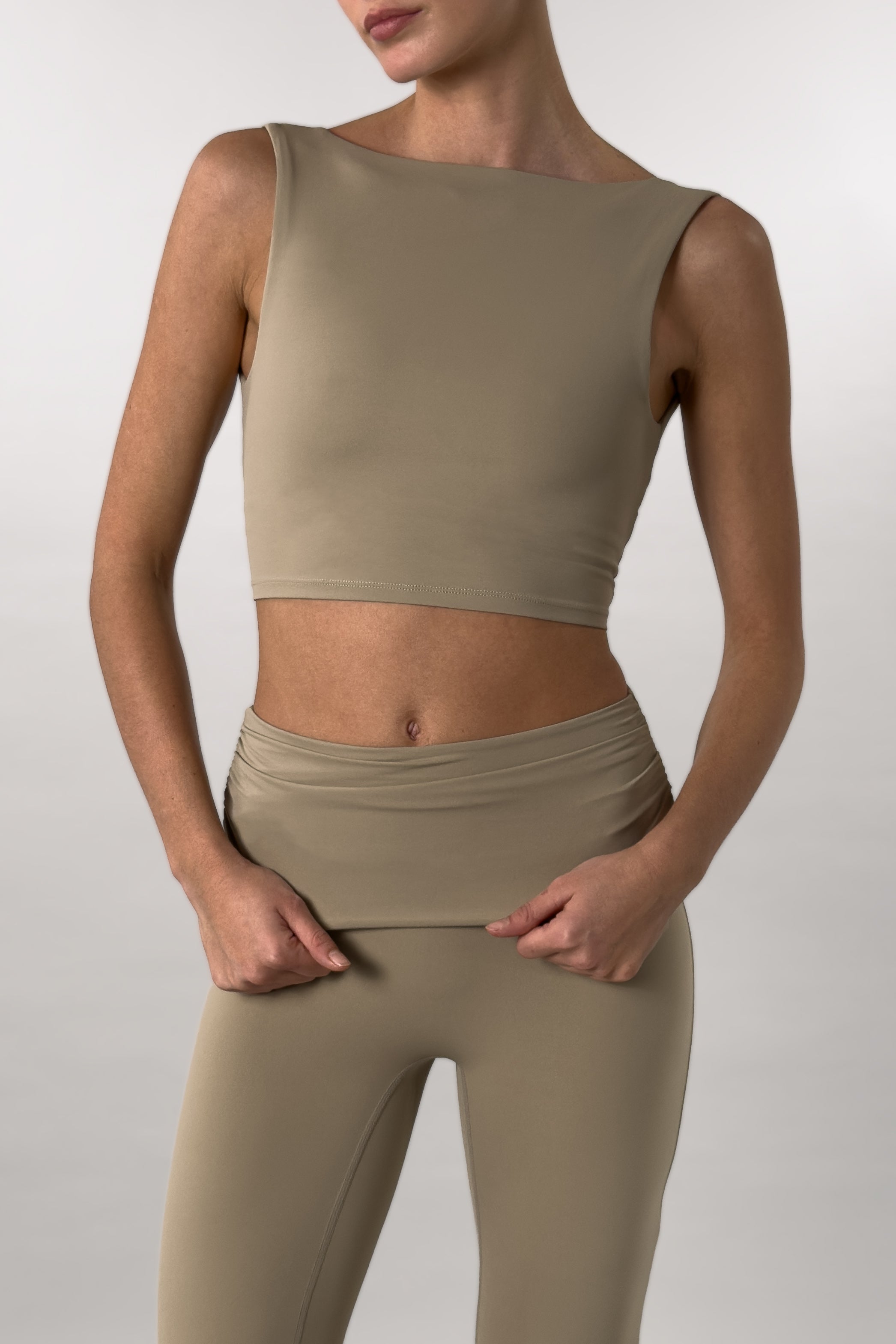 Backless Top - Almond