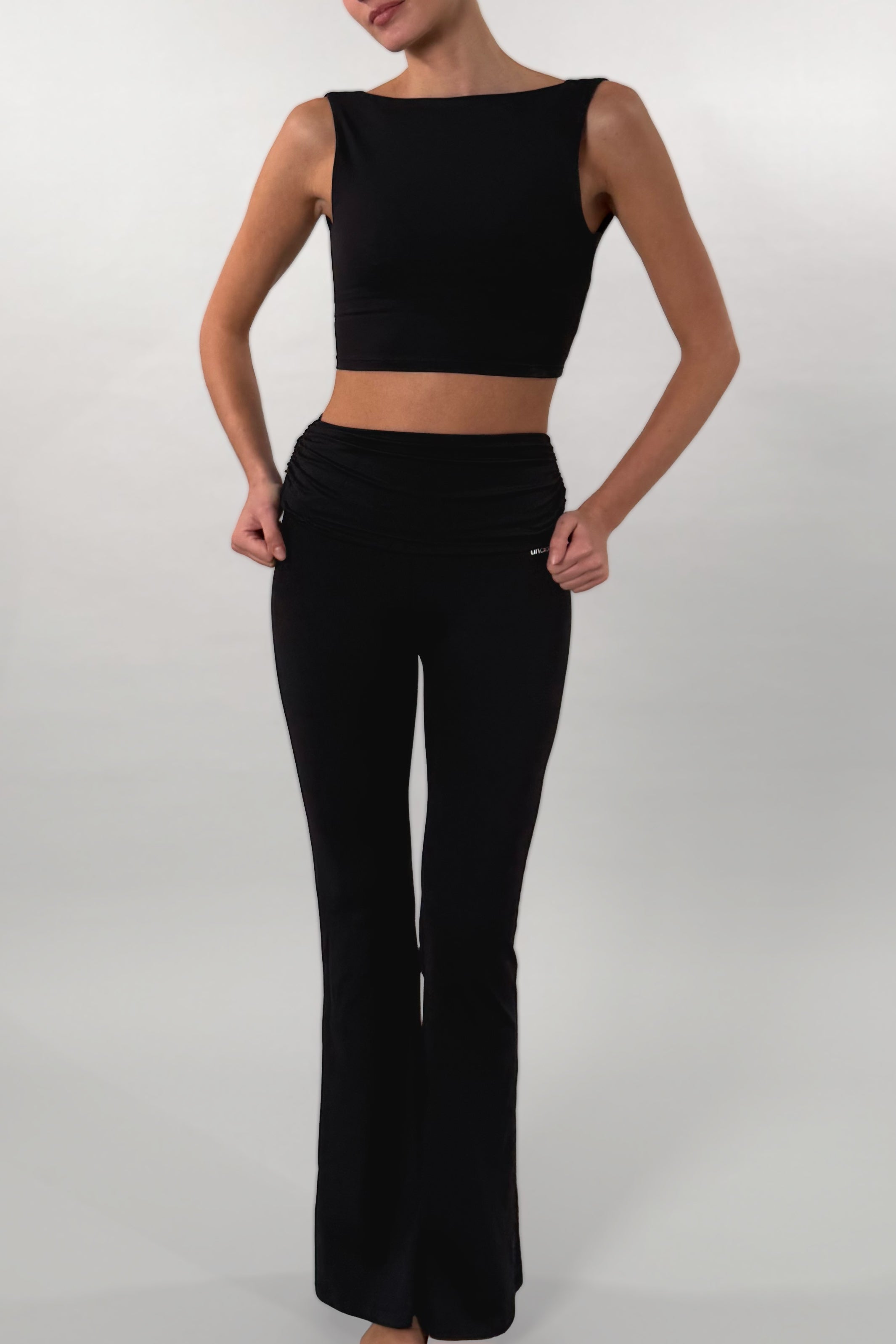 Foldover Pants - Black