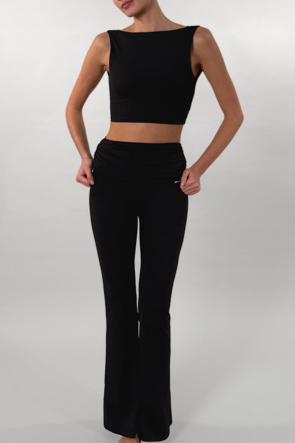 Foldover Pants - Black