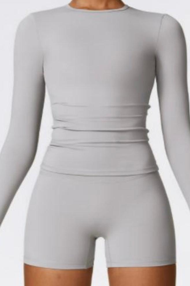 T-shirt manches longues perle