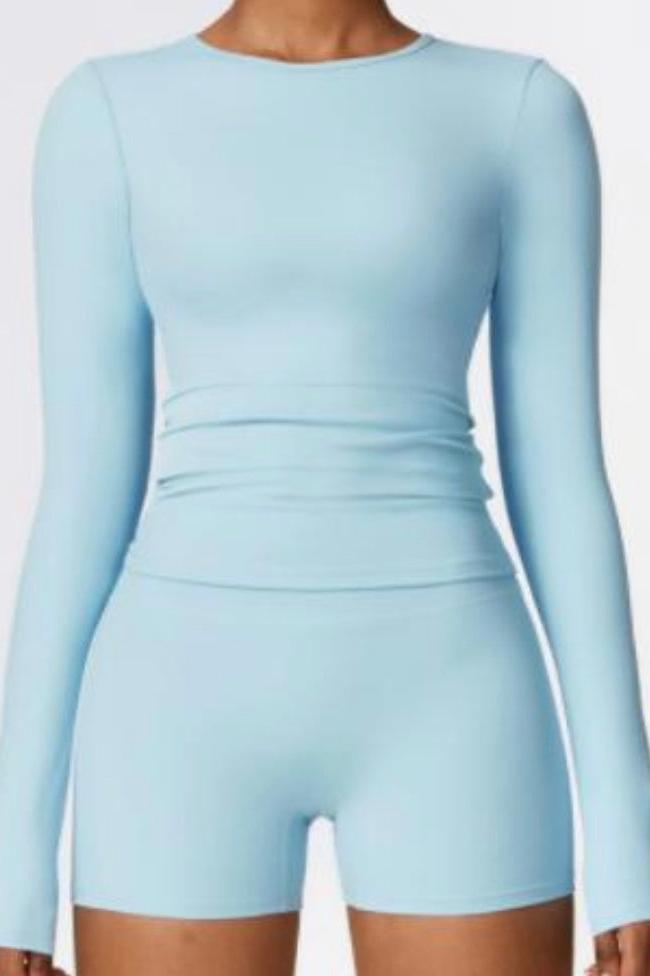 T-shirt manches longues azur