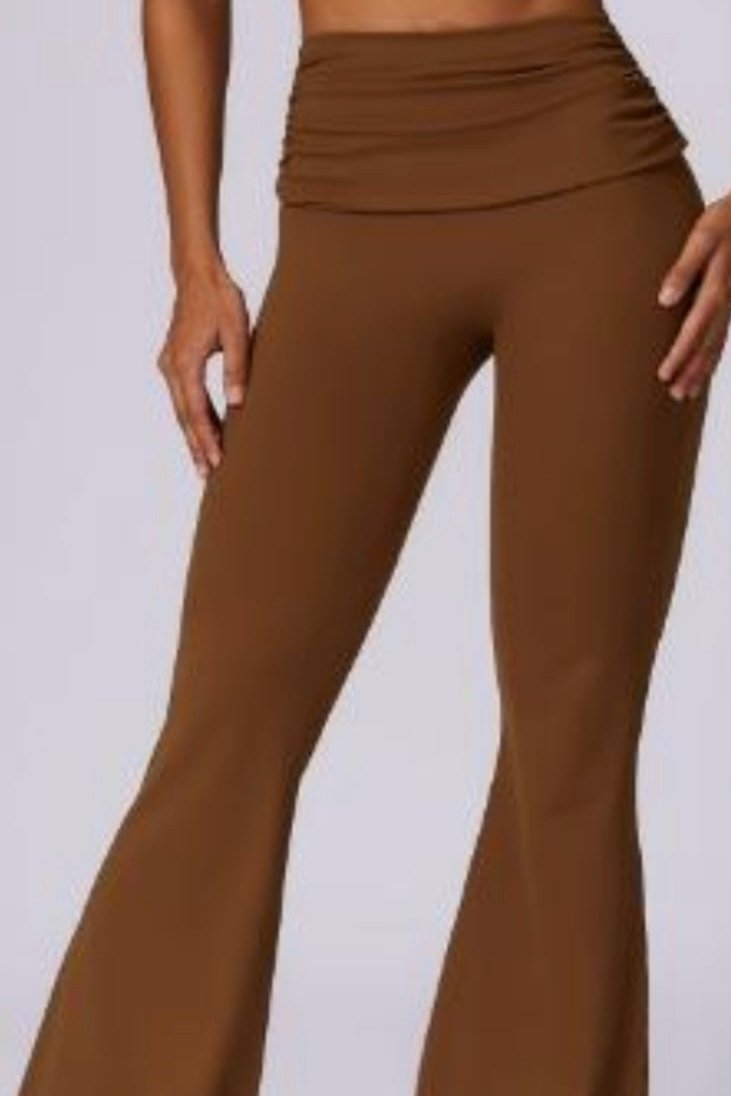 Pantalon à revers noisette