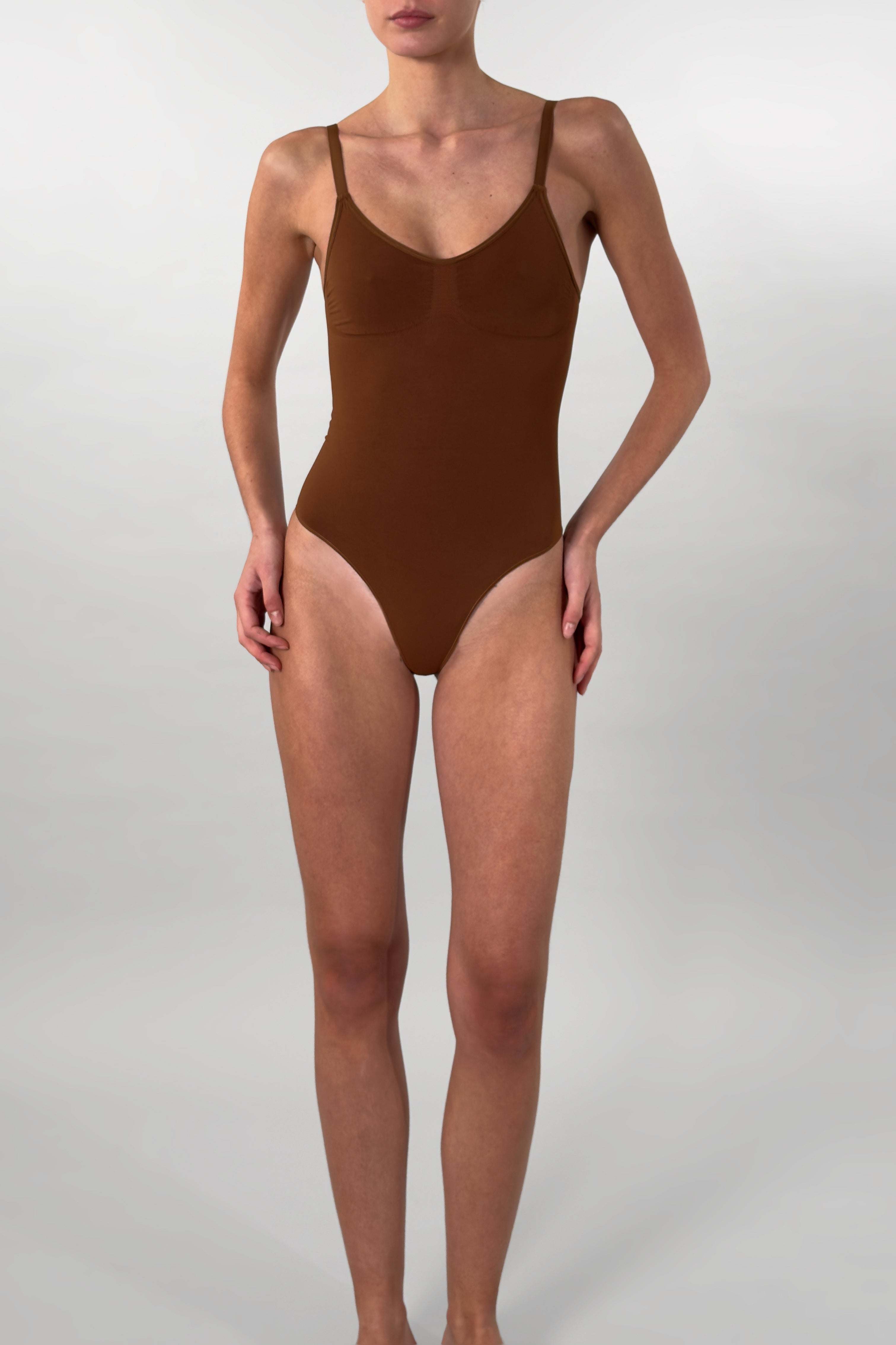 Thong Bodysuit - Mocha