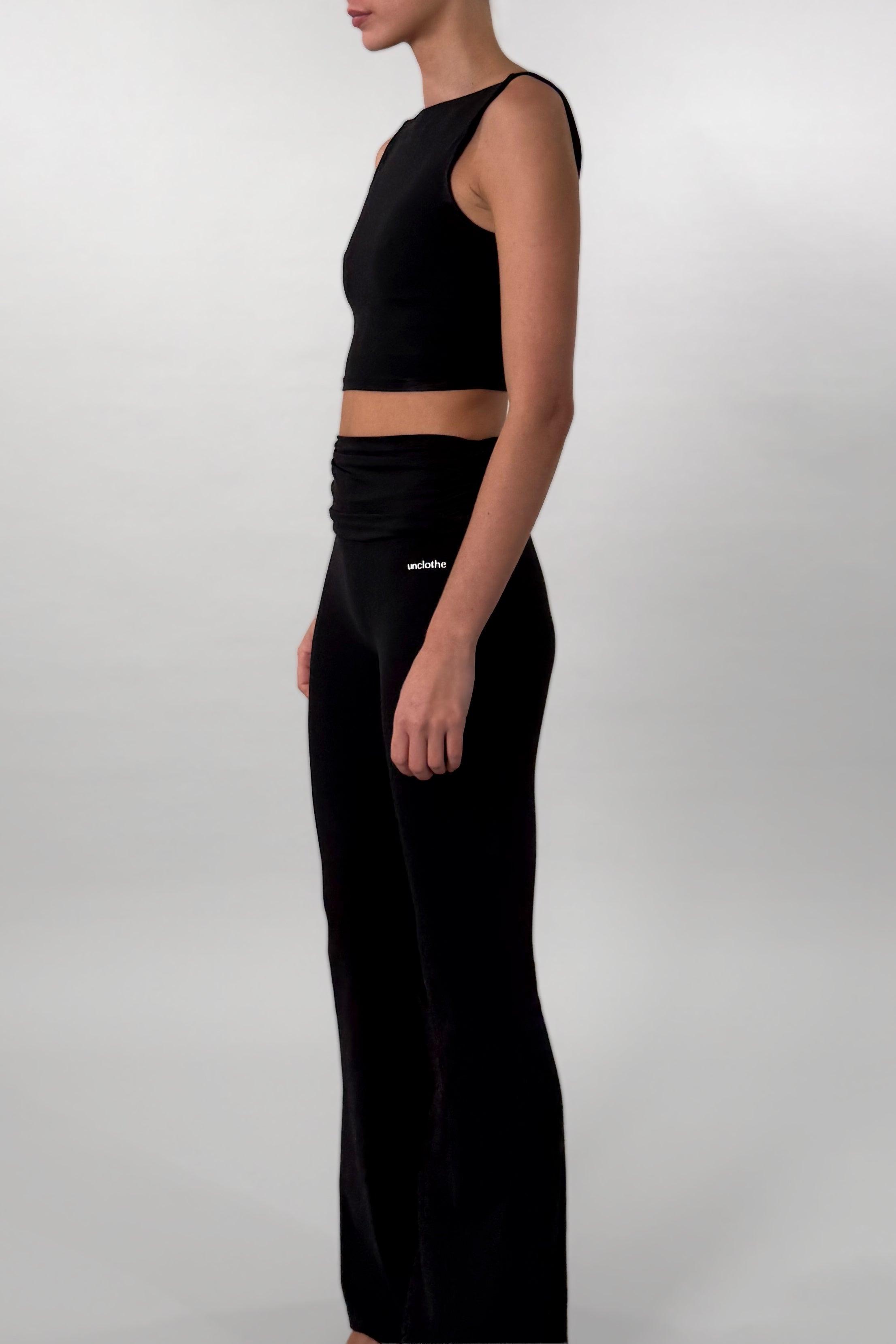 Foldover Pants - Black