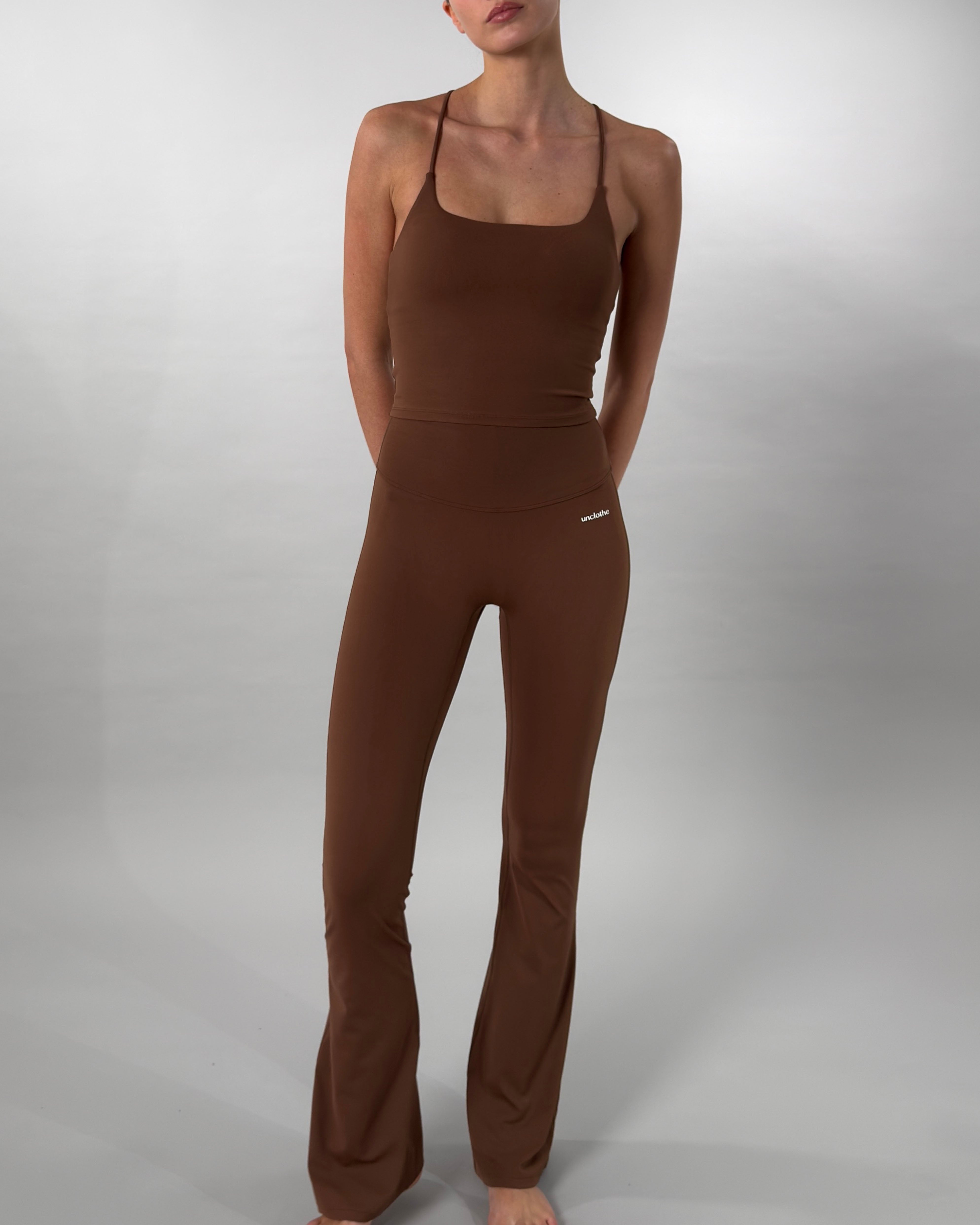 Pantalon évasé chocolat